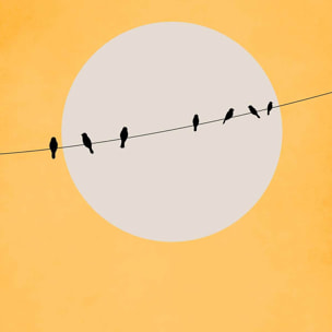 Affiche abstrait ""depart electrique"" Affiche seule