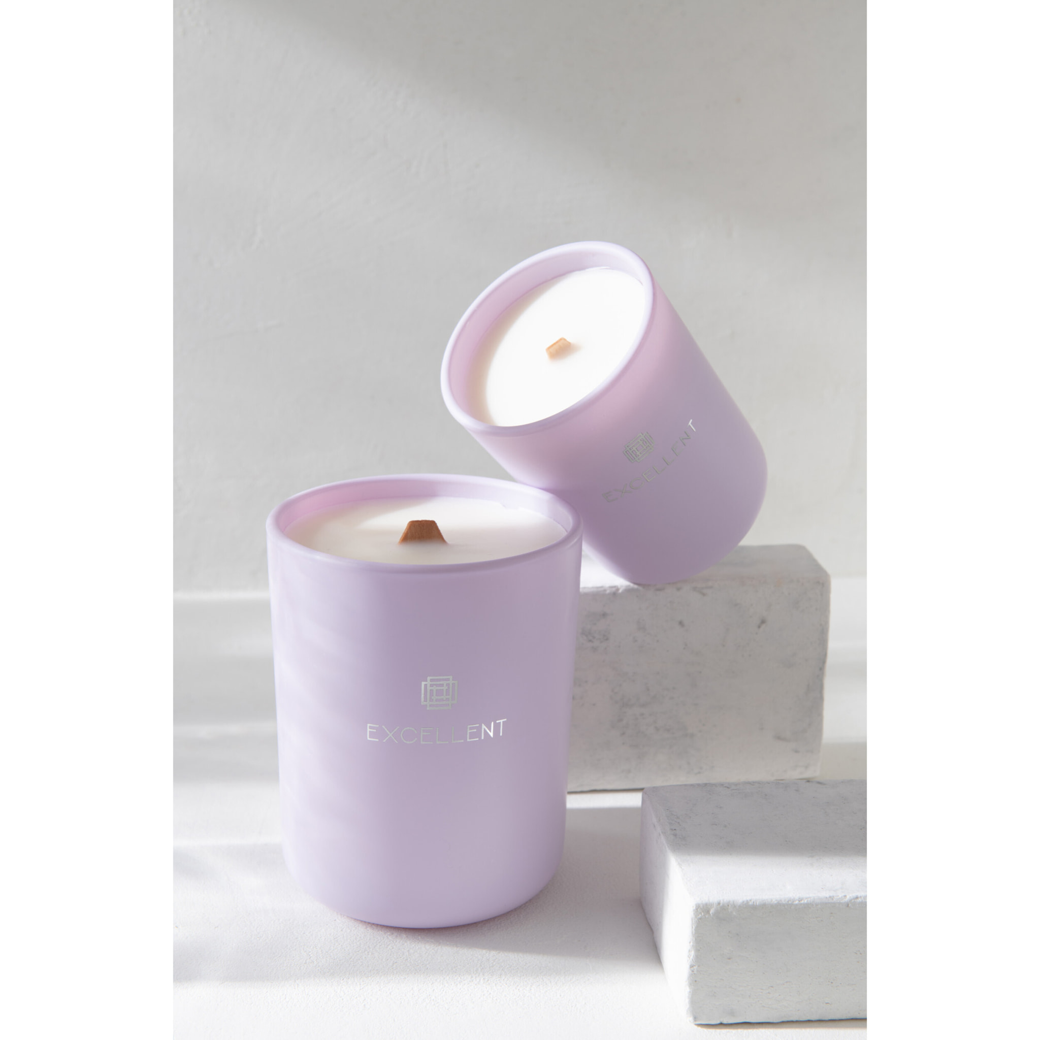 J-Line bougie parfumée Excellent - Siberia Fir - verre - lila - medium - 80H