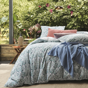 Housse de couette imprimée en percale de coton, IMPÉRIAL, Bleu
