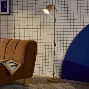 Lampadaire intérieur métal camel H 145cm Rémi