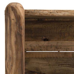 SANDY - Étagère marron 5 niveaux bois Pin recyclé