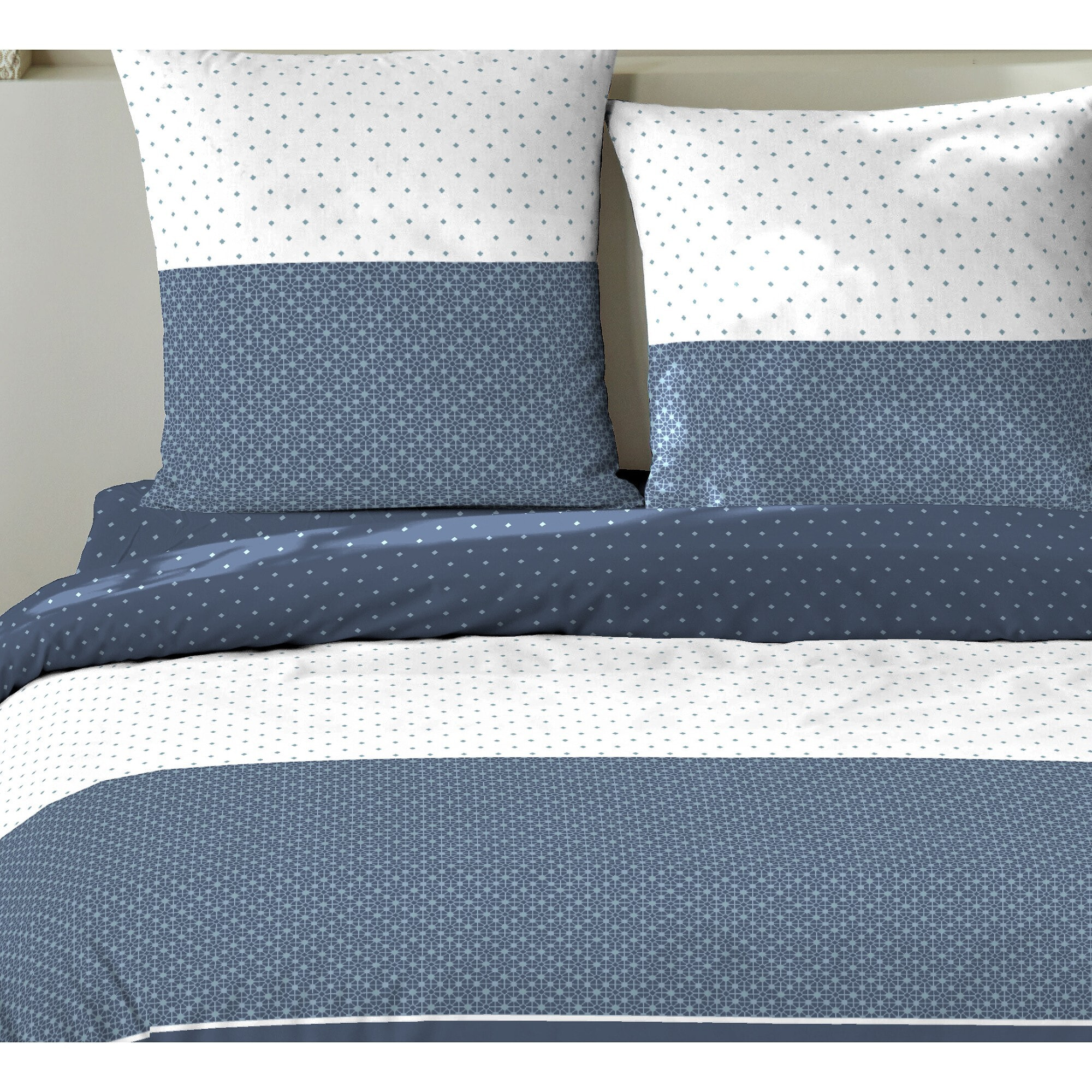 Parure housse de couette 3pcs 100% 100% coton 51 fils_cini