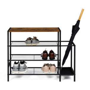 Meuble chaussures Elize avec porte-parapluie - 9 paires
