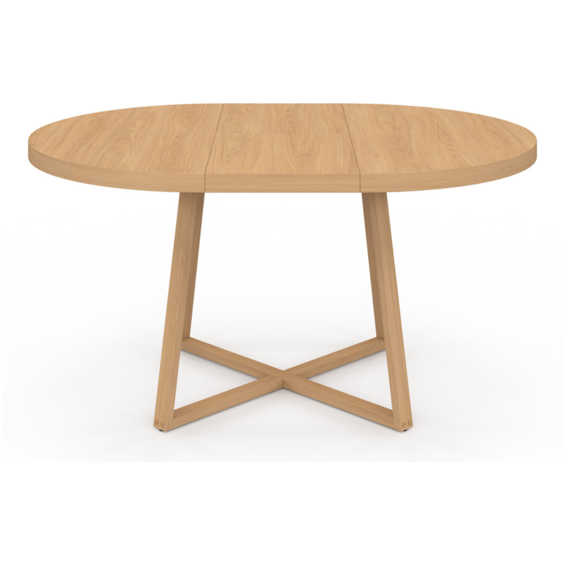 Table repas Sana plateau extensible 110-150 rond et pieds bois