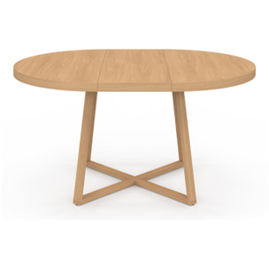Table repas Sana plateau extensible 110-150 rond et pieds bois