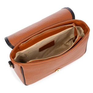 Barbianello bolso bandolera mujer. Piel auténtica Dollaro bitono.