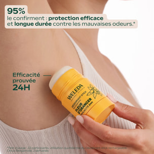 WELEDA - Déodorant Stick Rechargeable Fleur d'Oranger 50g - Formule 100% d'origine naturelle et sans alcool - Efficacité prouvée 24H
