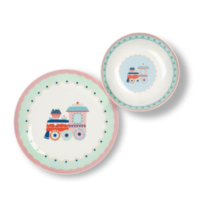 Service de table 12 pièces Excelsa - Xmas Sweet Pastels, porcelaine blanche