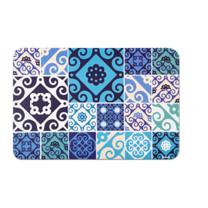 Set de 6 sets de table rectangulaires Excelsa – Maiolica Blue, Polypropylène Bleu