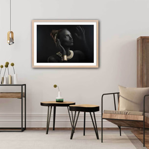 Affiche photo d'art sofia Affiche + cadre en bois - Chêne