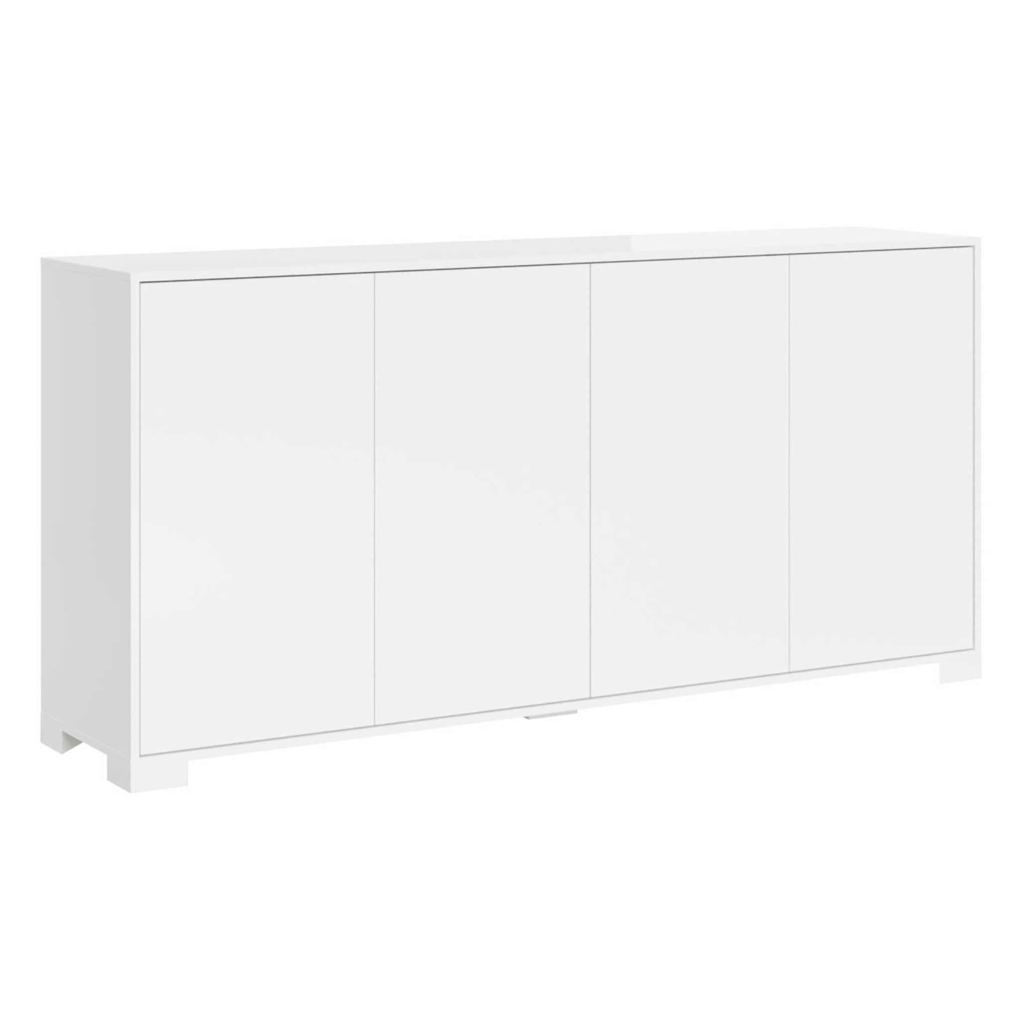 Madia 4 ante 172x40x83 cm Lumina bianco lucido