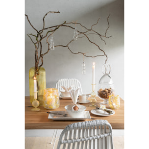 J-Line Boite De 4 Lapin Suspension Verre Transparent