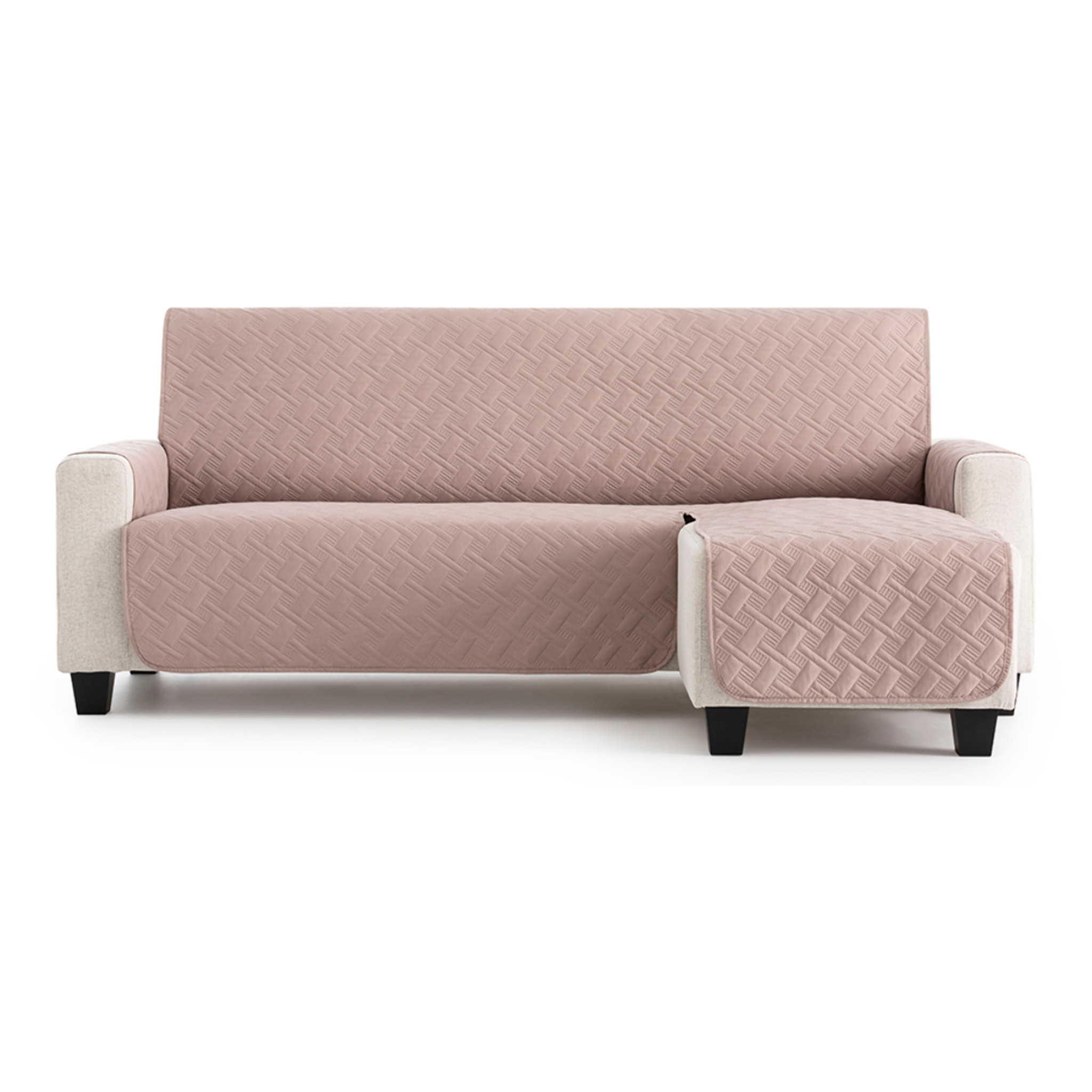 Cubre sofá para Chaise Longue DRY acolchado y antimanchas lino (brazo derecho)