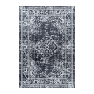 FIESTA - Tapis oriental effet vieilli noir
