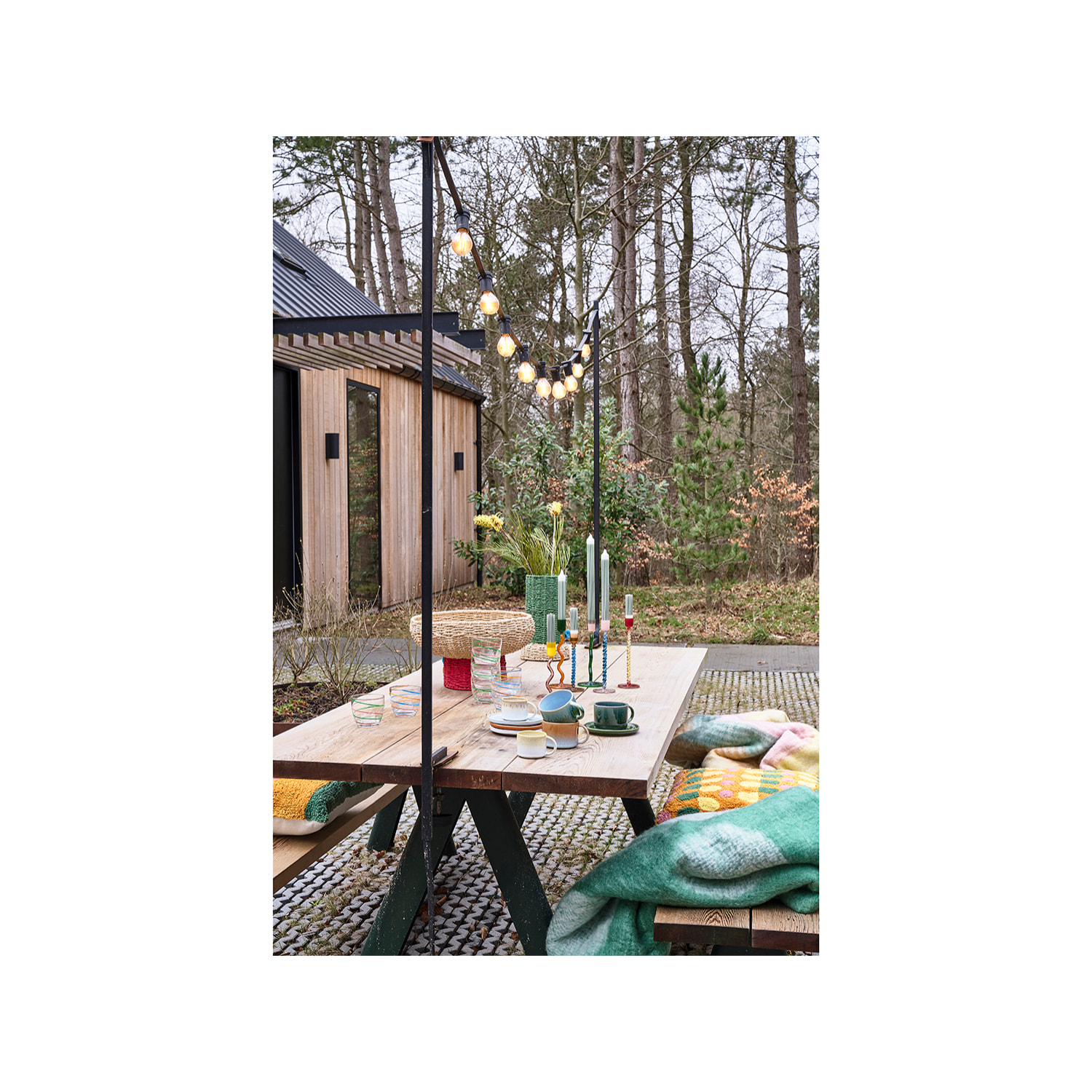 Bougeoir en verre Vivid