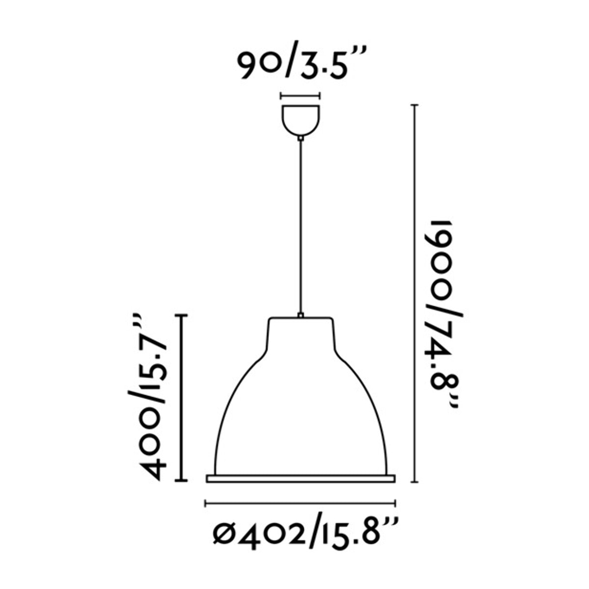 CHARLOTTE Lampe suspension blanche