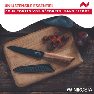 Couteau de cuisine lame crantée 24 cm Nirosta Flow