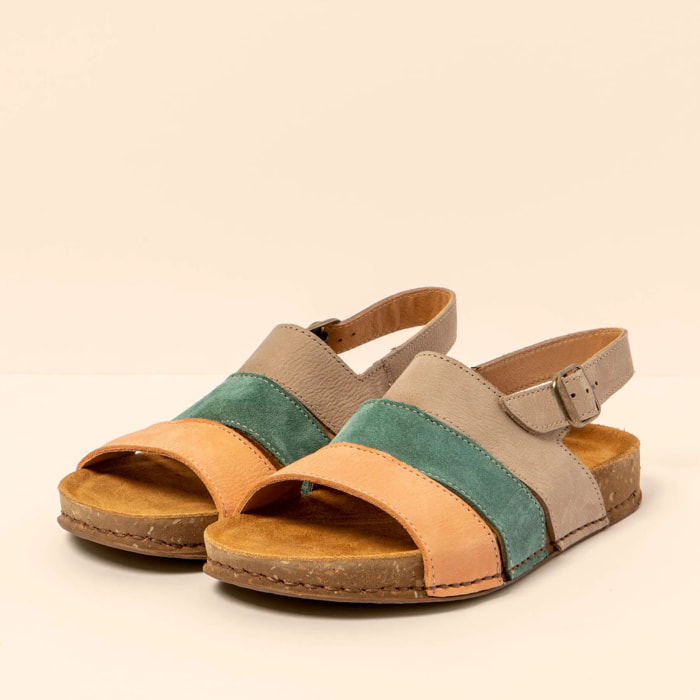 Sandalias N5798 MULTI LEATHER MULTI PIEDRA/ BALANCE color Multi piedra