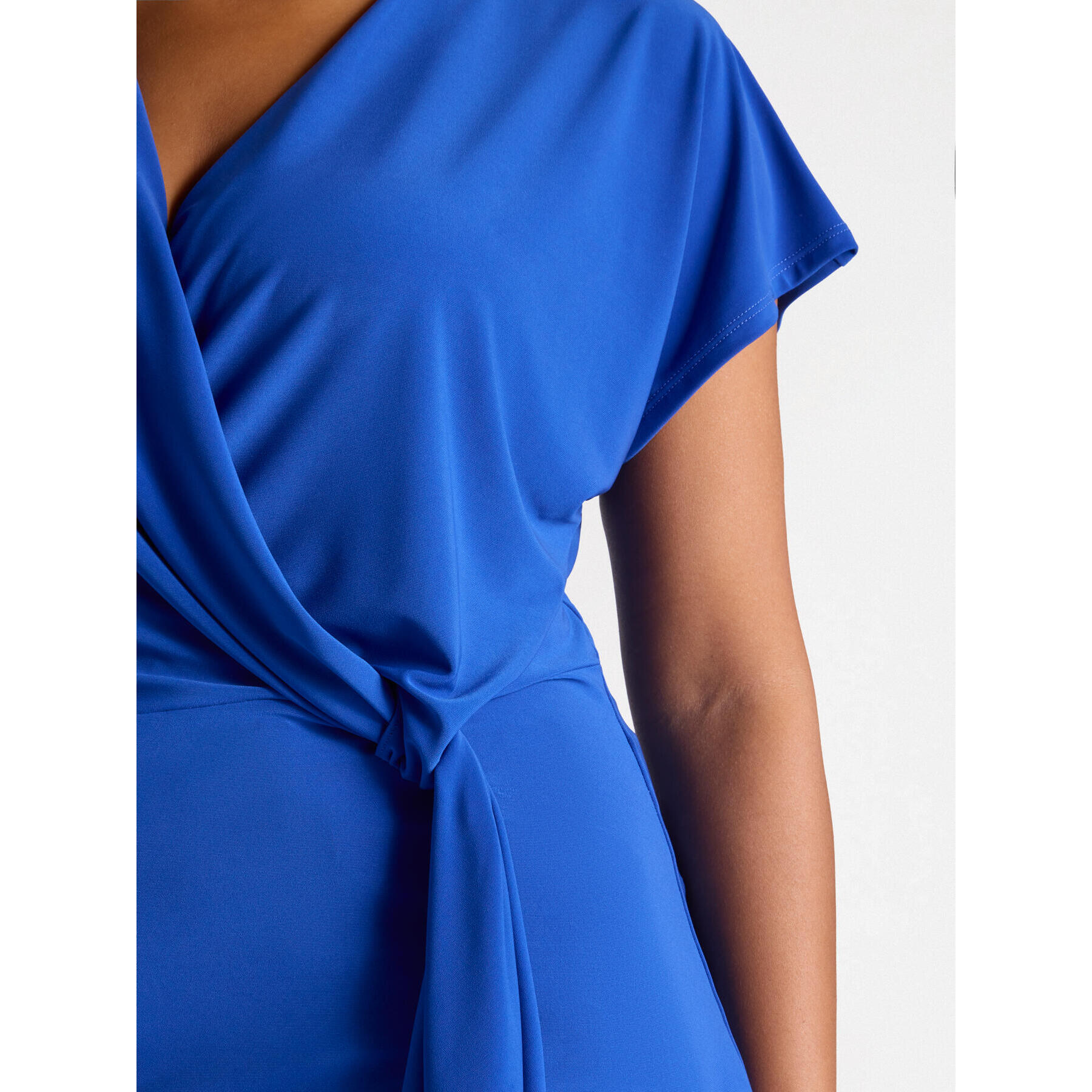 Fiorella Rubino - T-shirt in jersey con incrocio - Bluette