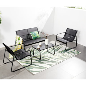 Salon de jardin 4 places en métal LUCKNOW