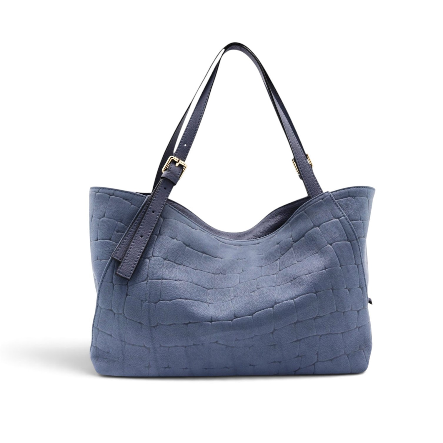 Borsa a Spalla Cheval Firenze Sarin Croc Blu Pervinca