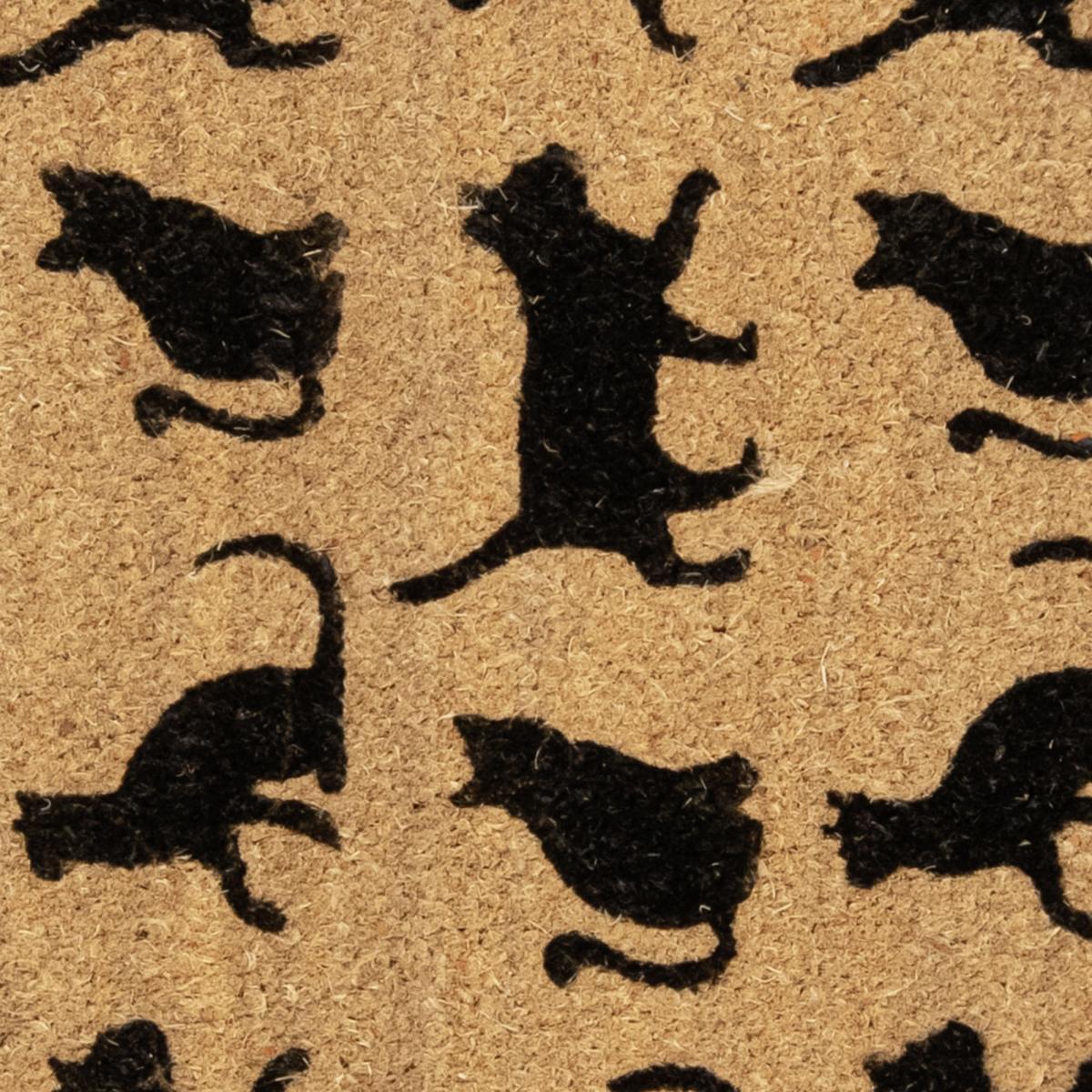 Paillasson motif animaux en relief, fibres naturelles tissées, PARADE