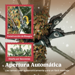 Árbol de Navidad Artificial 150 cm, Árbol de Navidad con 492 Ramas Densas y Soporte Metálico Plegable, Fácil Montaje, para Salón, Interior, Verde