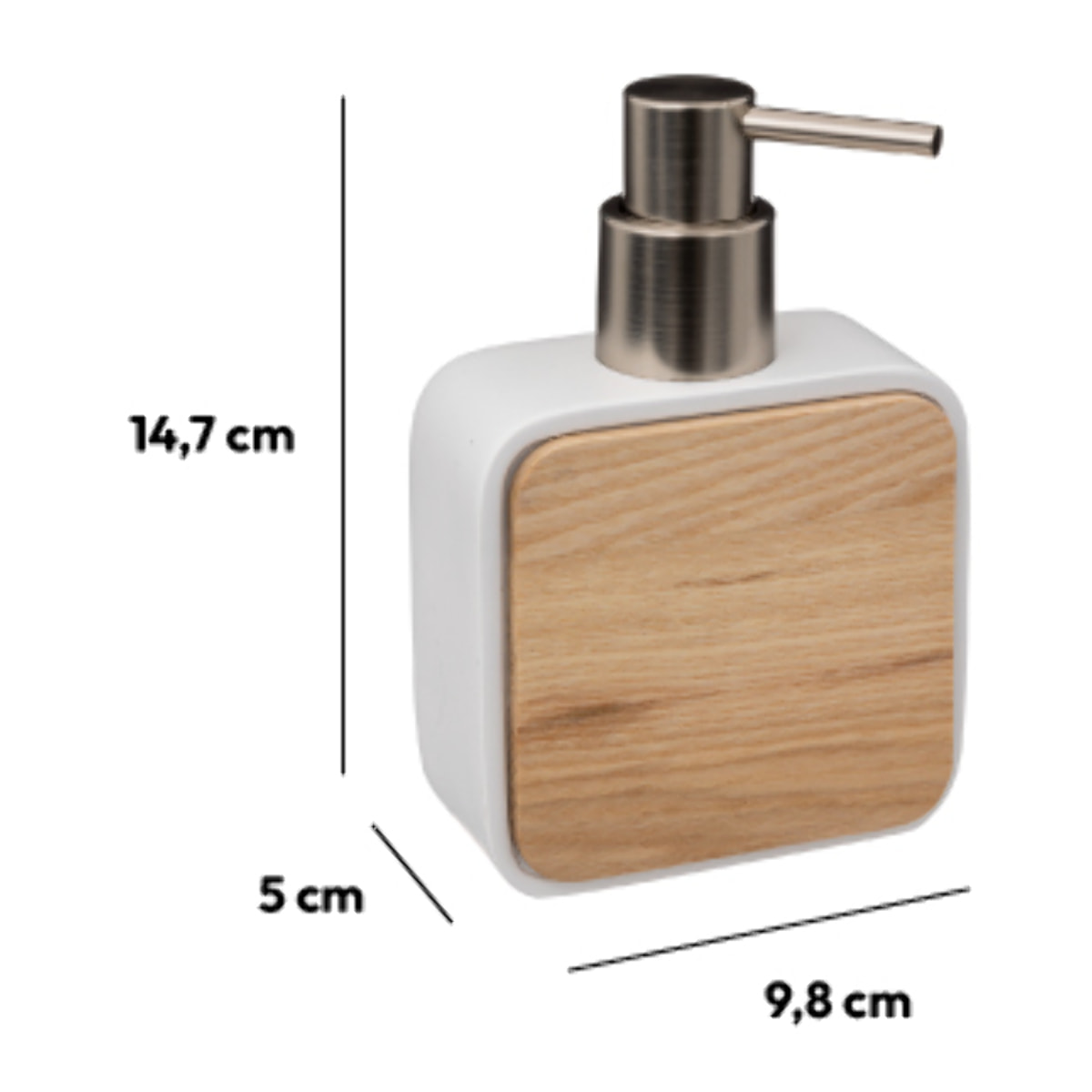 Distributeur à savon en résine "Naturéo" blanc 300ml