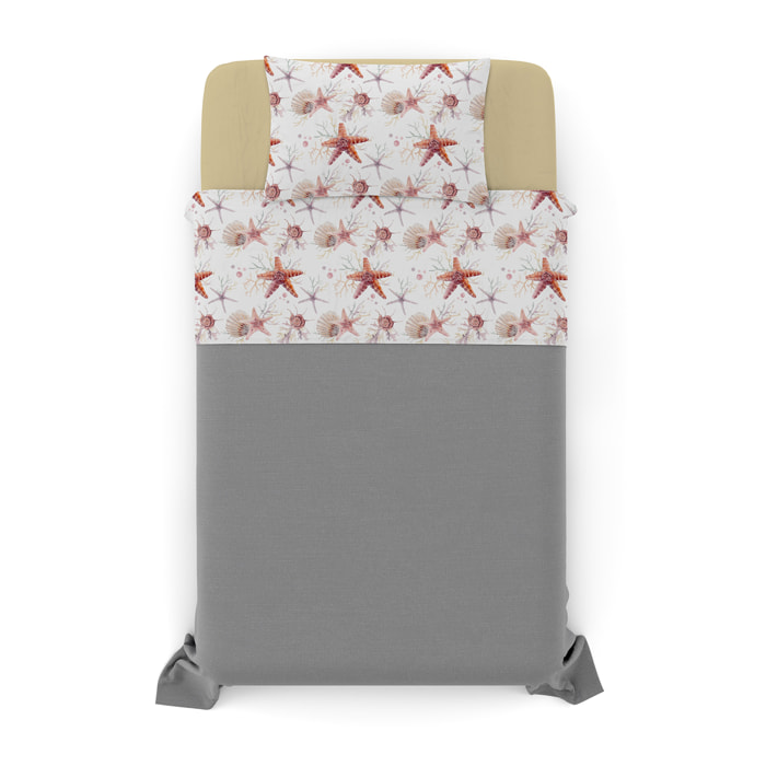 COMPLETO LETTO FANTASY MADE IN ITALY MICROFIBRA-STARFISH PIAZZA E MEZZA