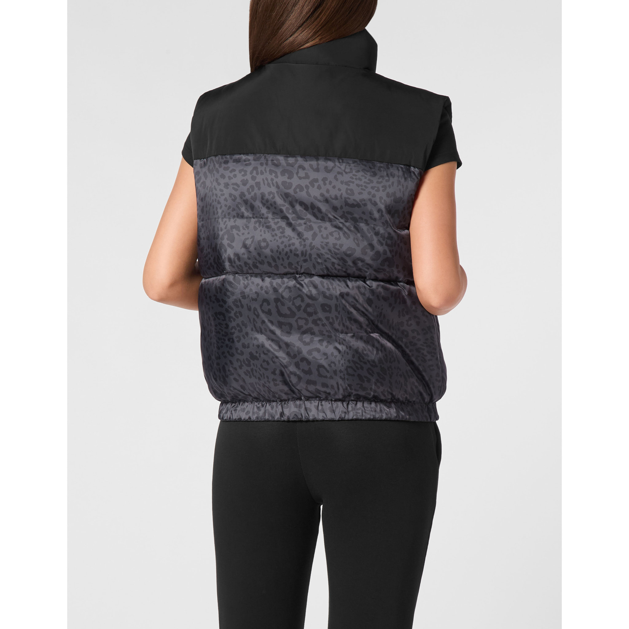 PLEIN SPORT Gilet corto LEOPARD