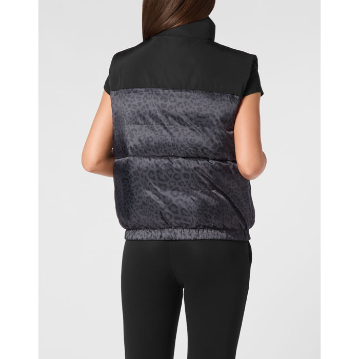 PLEIN SPORT Gilet corto LEOPARD