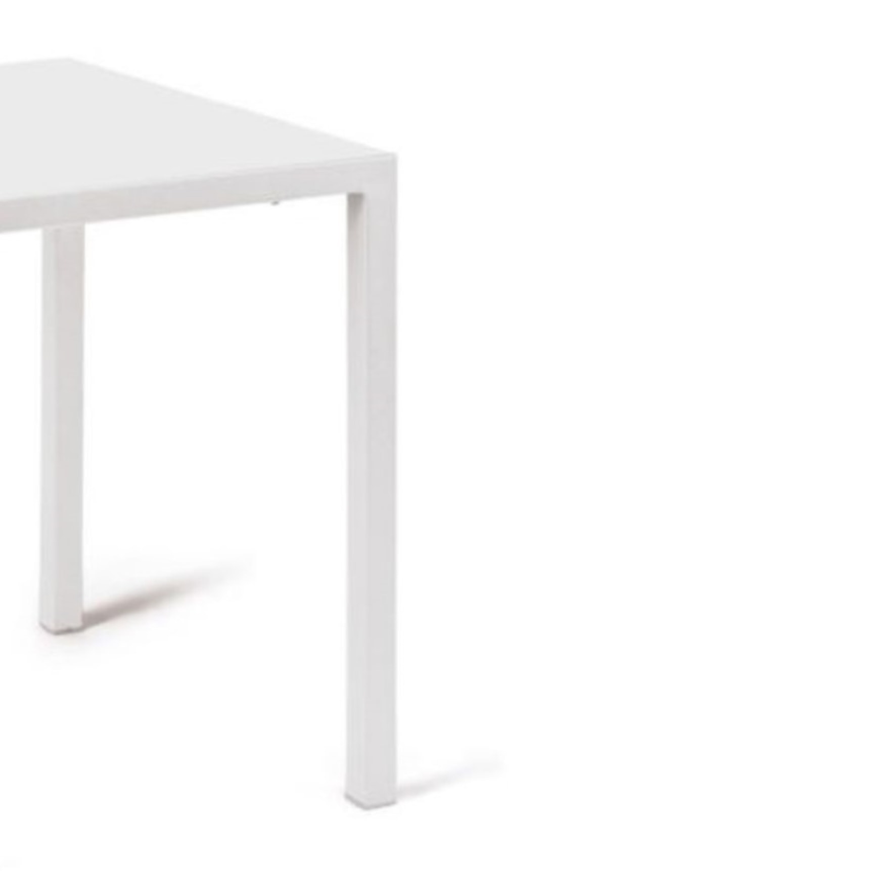 Tavolo TOLONE in metallo bianco 80x80 cm, impilabile