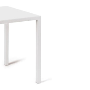 Tavolo TOLONE in metallo bianco 80x80 cm, impilabile