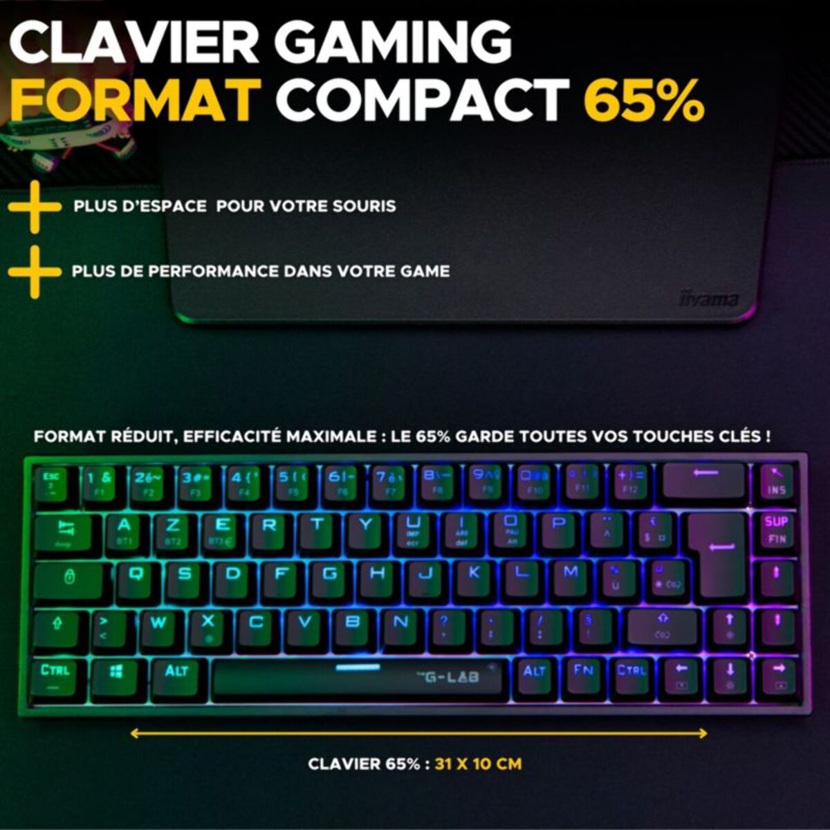 Clavier gamer THE G-LAB KEYZ TITAN B FR