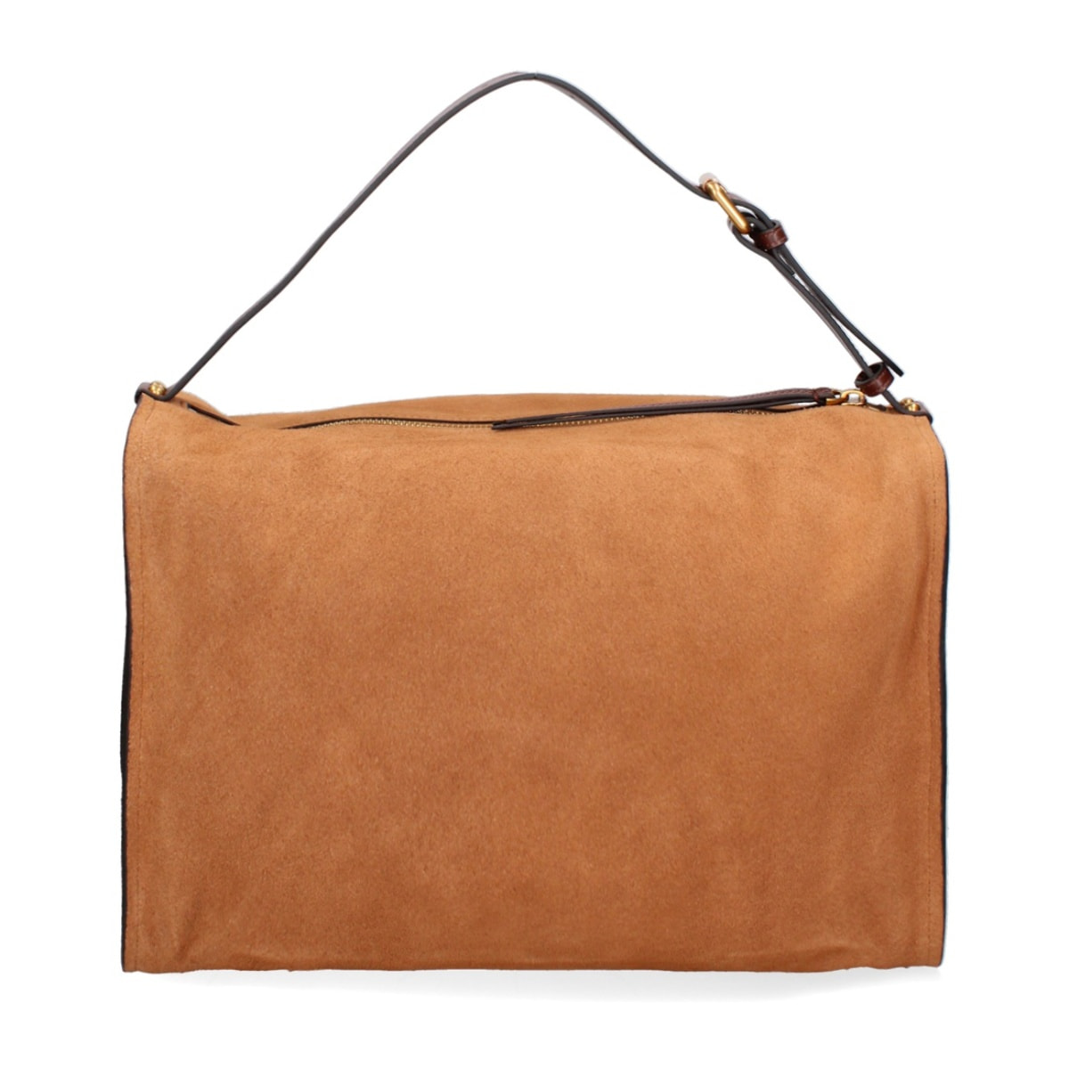 Borsa a spalla da donna Made in Italy - Modello Cielia Pro - Pelle scamosciata - 35.0 x 23.0 x 14.0 cm