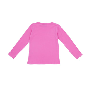 Camiseta de niña de manga larga con pequeño logo Basic