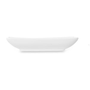 DAM `PACK 6 VASSOI RETTANGOLARI IN PORCELLANA 19 CM 19x12x3 Cm. Colore bianco