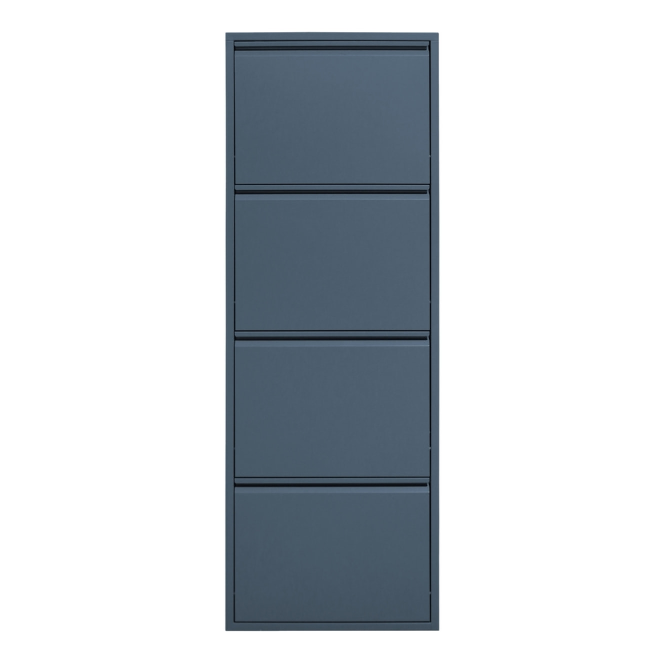 Scarpiera slim 80x14,2x136 cm in metallo ceruleo - Emy