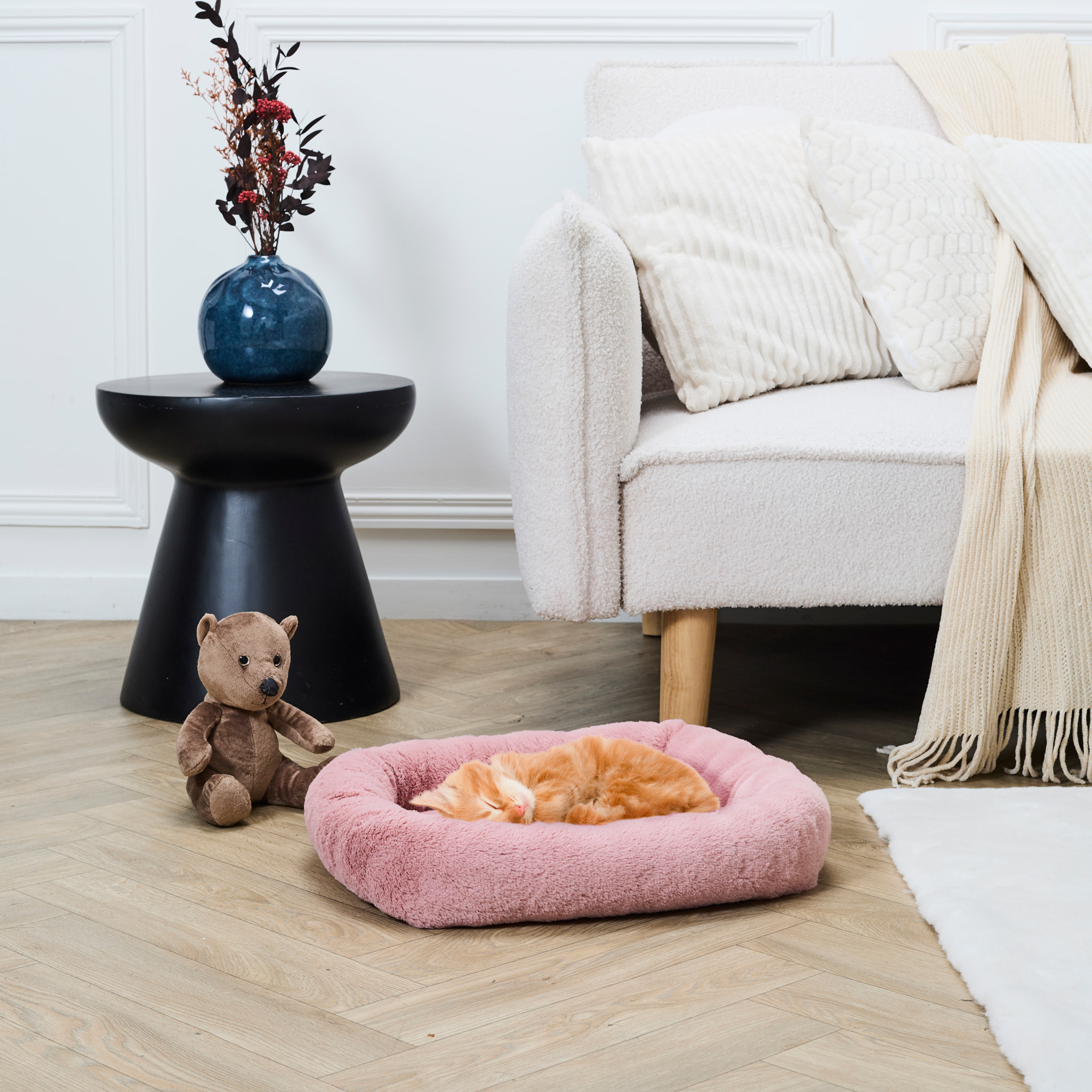 Coussin Lit Animaux Gris 50cm