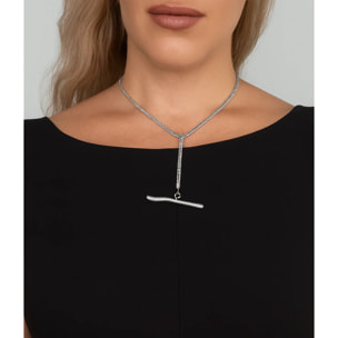 Collar Pendant doble o largo 90 plata 10µ