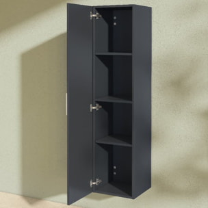 Colonne de salle de bain suspendue VitrA Mia 35x35x145 cm - anthracite brillant - porte réversible
