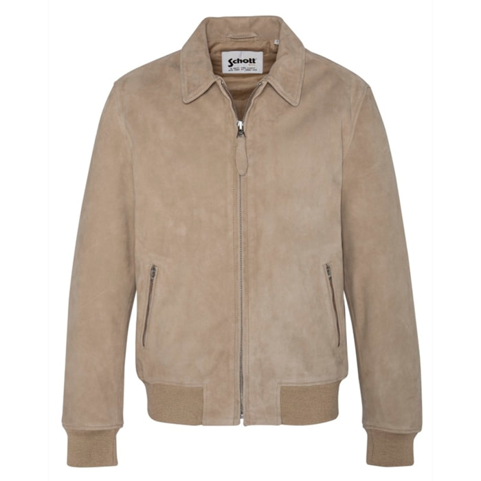 LCYALESSSUEDE CLASSIC JACKET WITH RIBSchott NYC P/EBEIGE
