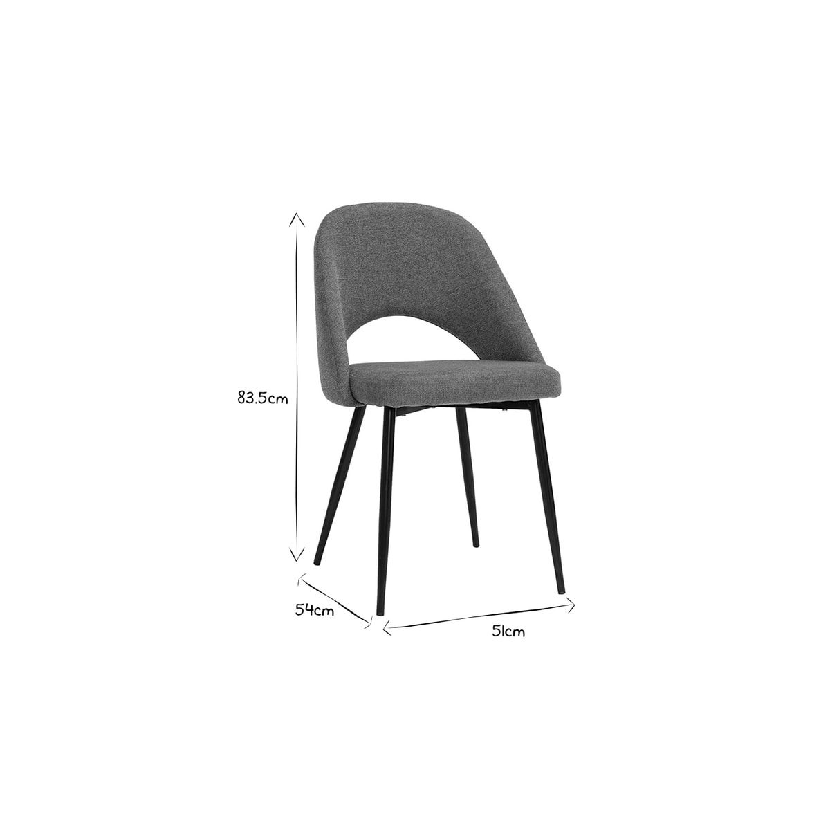 Chaises vintage en tissu effet velours texturé vert céladon et métal noir (lot de 2) COSETTE