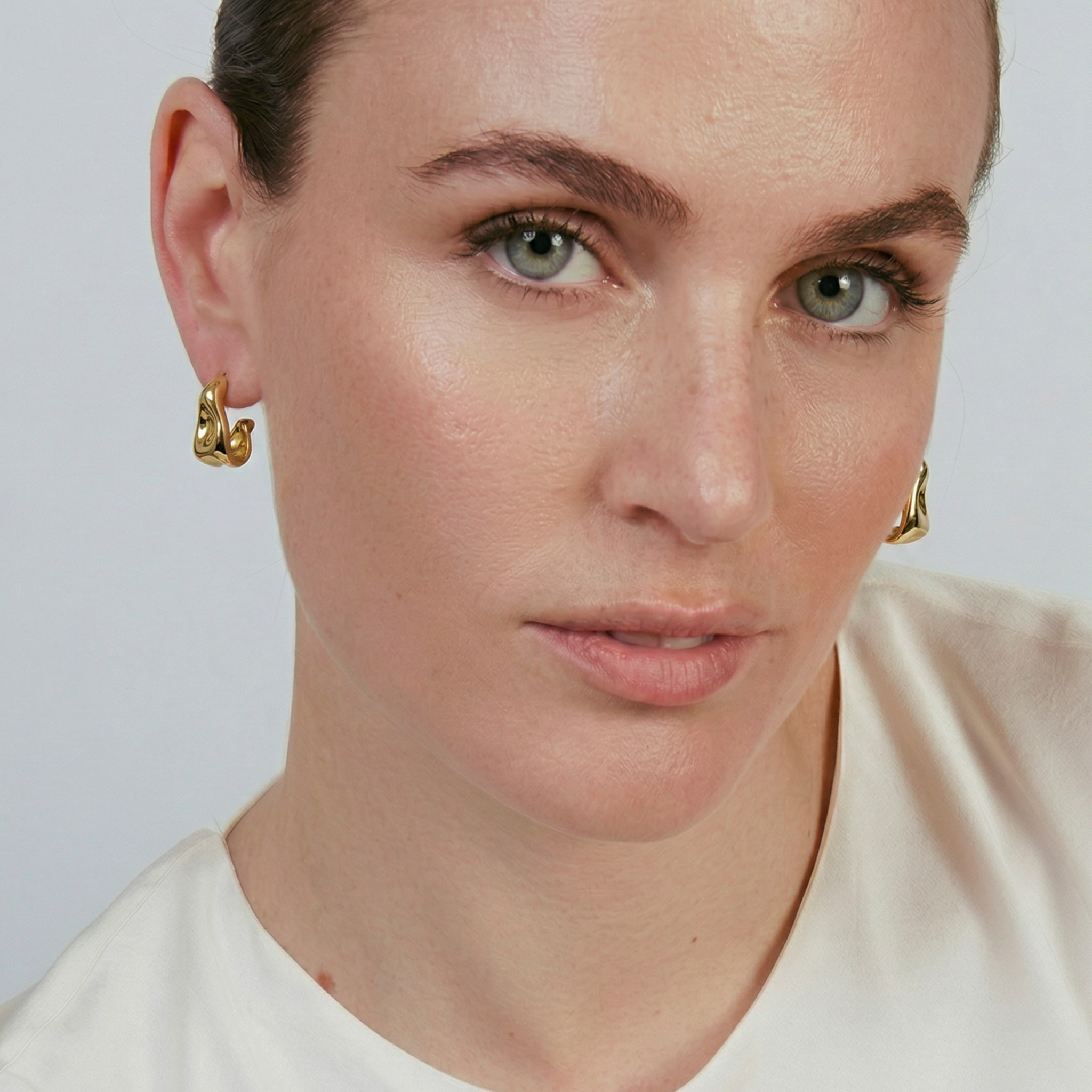Pendientes Rorki acabado oro amarillo 18k