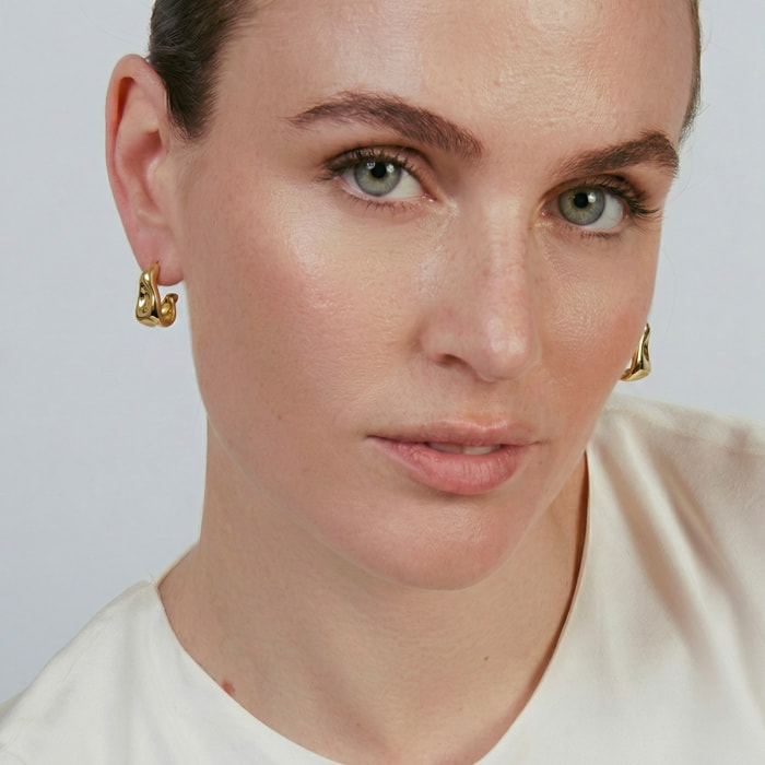 Pendientes Rorki acabado oro amarillo 18k