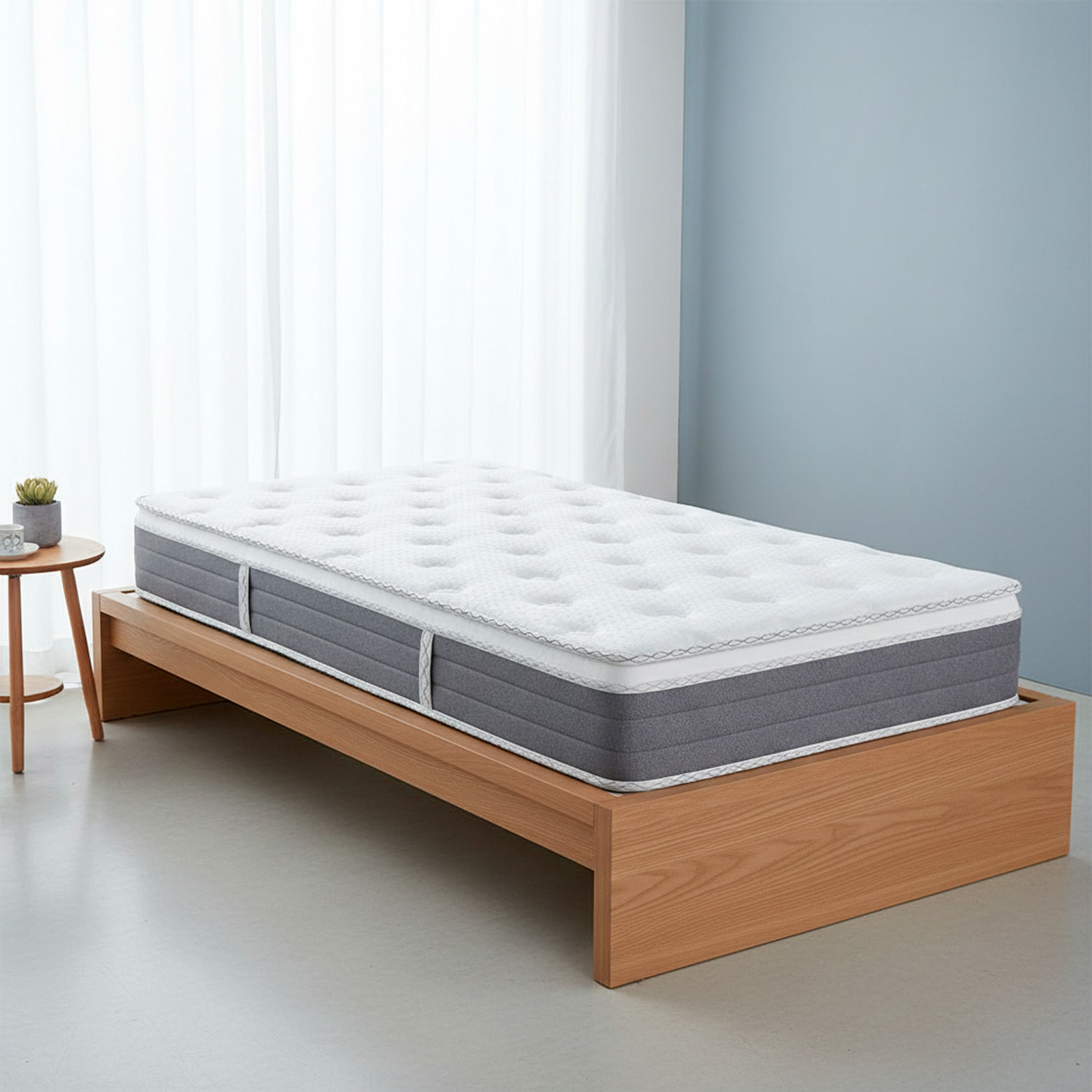 Materasso Singolo A Molle 120/M2 H3 Medio Rigido Topper Integrato Supporto Ergonomico Traspirante Comfort Elevato Riposo Ottimale 80 x 190 x 27 Cm