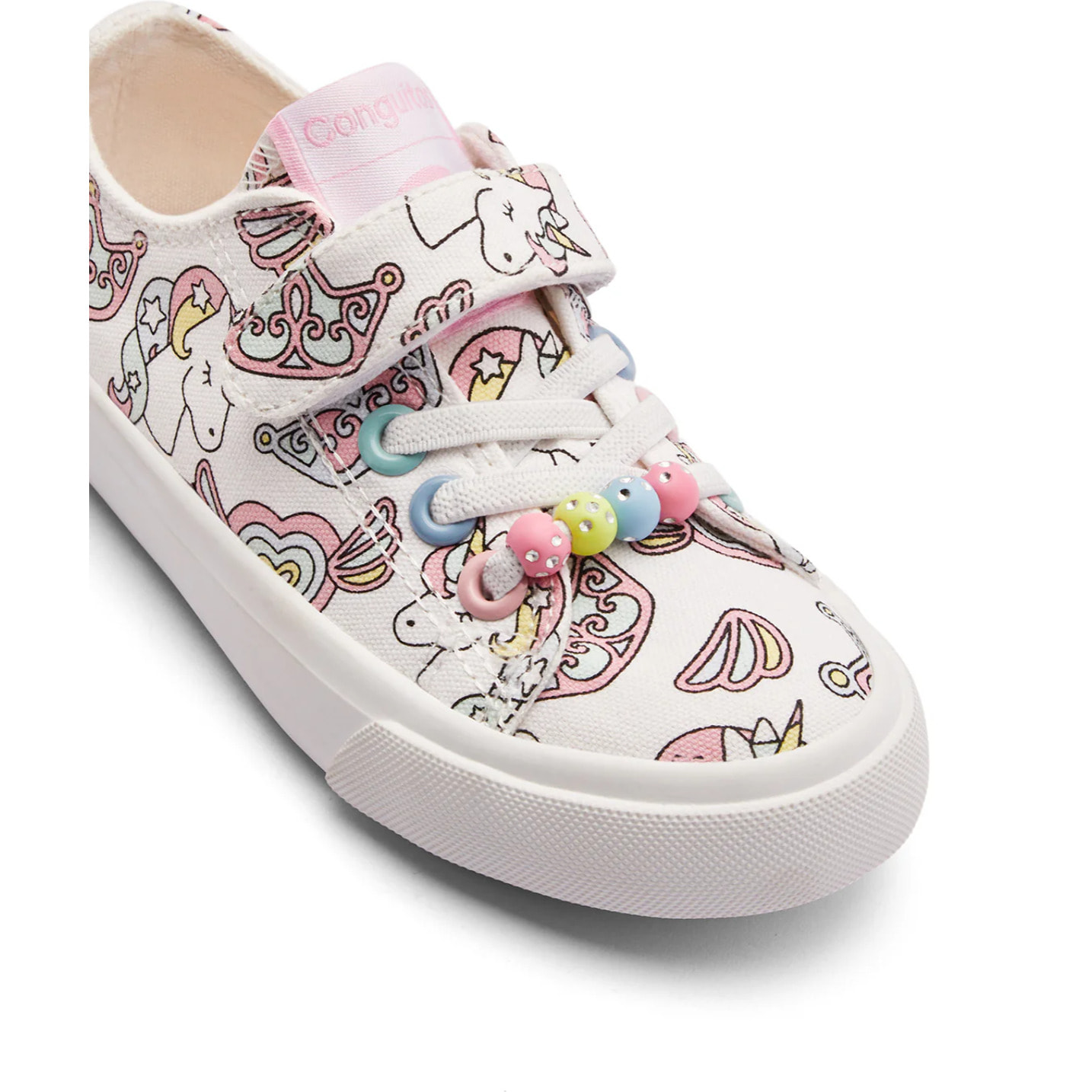Zapatillas Bajas de Niños con Cierre Adherente y Estampado Unicornio