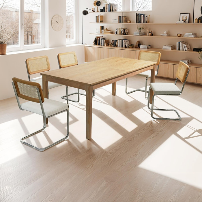 Table à manger extensible effet bois 8/10 personnes - POLLY