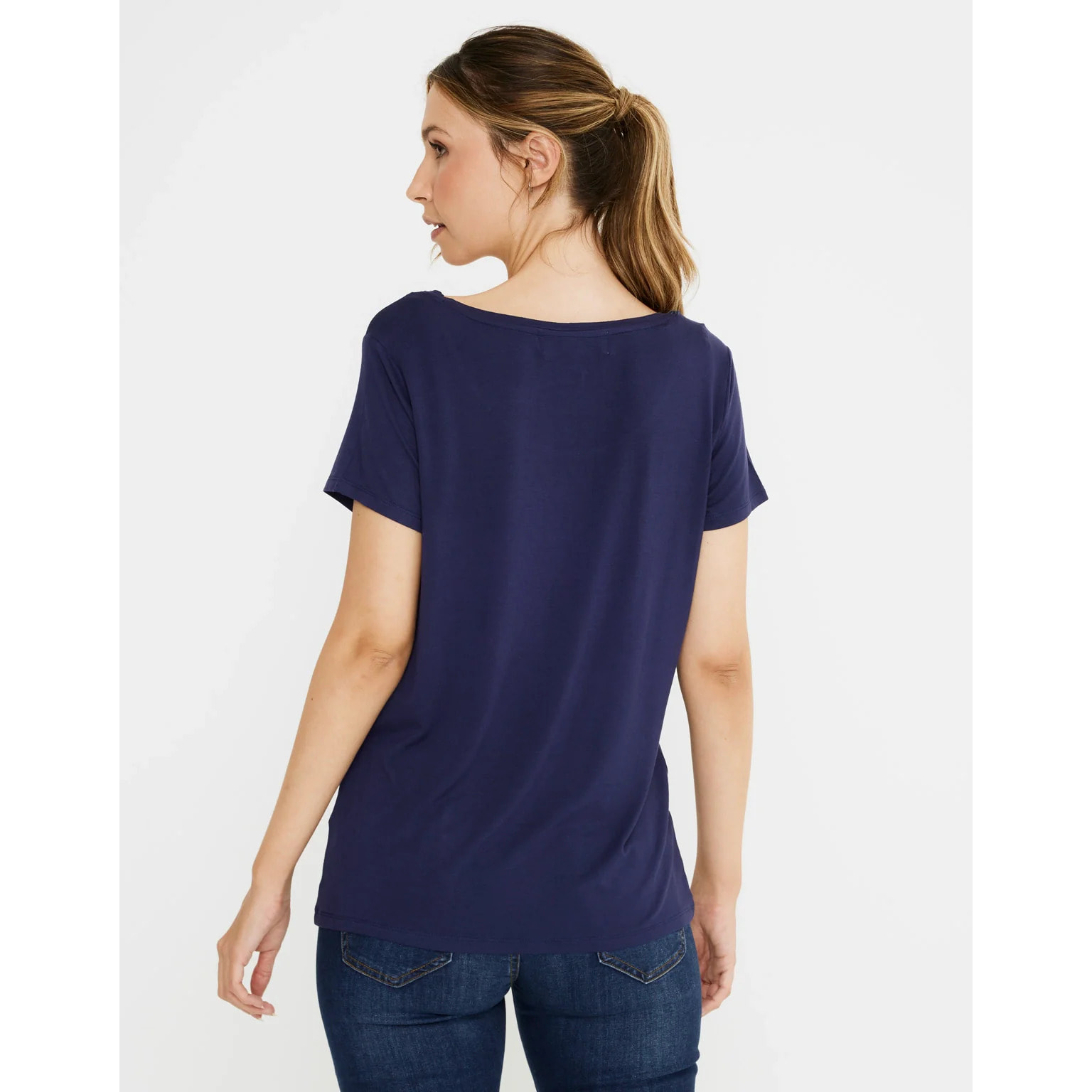 Camiseta Manga Corta Azul Marino - Kanae