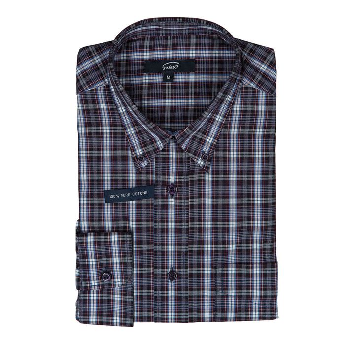 Camicia GRINO quadro multicolore nero